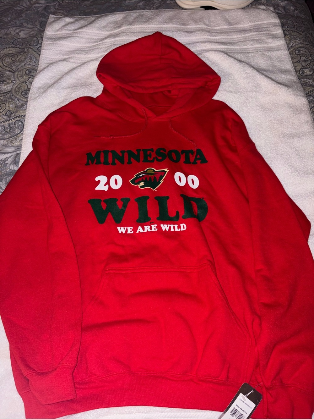 NHL Minnesota Wild Red Hoodie with Green Logo